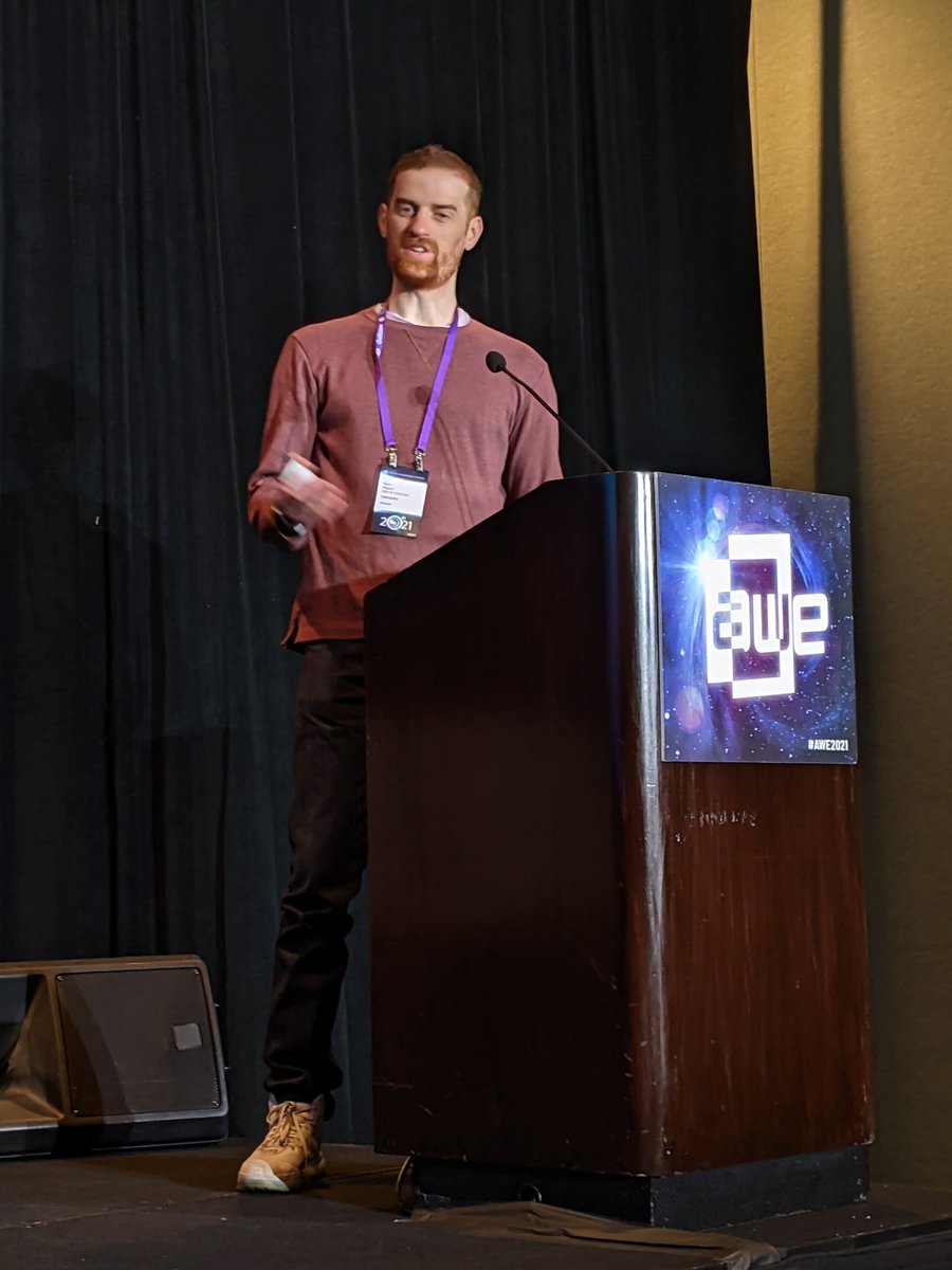 Hasko7 ➡️ AWE 2025 (@sonyahaskins) on Twitter photo It was fun to hear <a href="/ryanmeasel/">Ryan Measel</a> talk <a href="/ARealityEvent/">AWE</a> about creation of a #digitaltwin for <a href="/FictioneersLtd/">Fictioneers</a> & <a href="/aardman/">Aardman</a>'s latest location-based #AR experience & how they adapted it during the lockdown.
I look forward next big #XR conference, <a href="/ImmerseSummit/">Immerse Global Summit</a> in 2022! ☺️
#awe2021 It was fun to hear <a href="/ryanmeasel/">Ryan Measel</a> talk <a href="/ARealityEvent/">AWE</a> about creation of a #digitaltwin for <a href="/FictioneersLtd/">Fictioneers</a> & <a href="/aardman/">Aardman</a>'s latest location-based #AR experience & how they adapted it during the lockdown.
I look forward next big #XR conference, <a href="/ImmerseSummit/">Immerse Global Summit</a> in 2022! ☺️
#awe2021