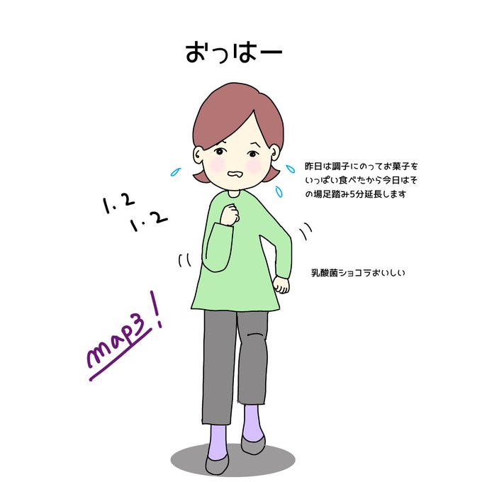 足踏みのtwitterイラスト検索結果