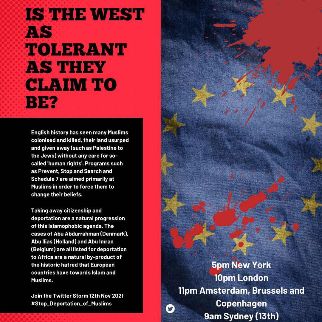 UmRosesham2's tweet photo. When one looks at the history of Europe, even up to the current day, one sees that the animosity with which European nations have held Muslims throughout history, the wars which they have actively engaged in against Muslims.
#Stop_Deportation_of_Muslims https://t.co/VSekVWo8B0