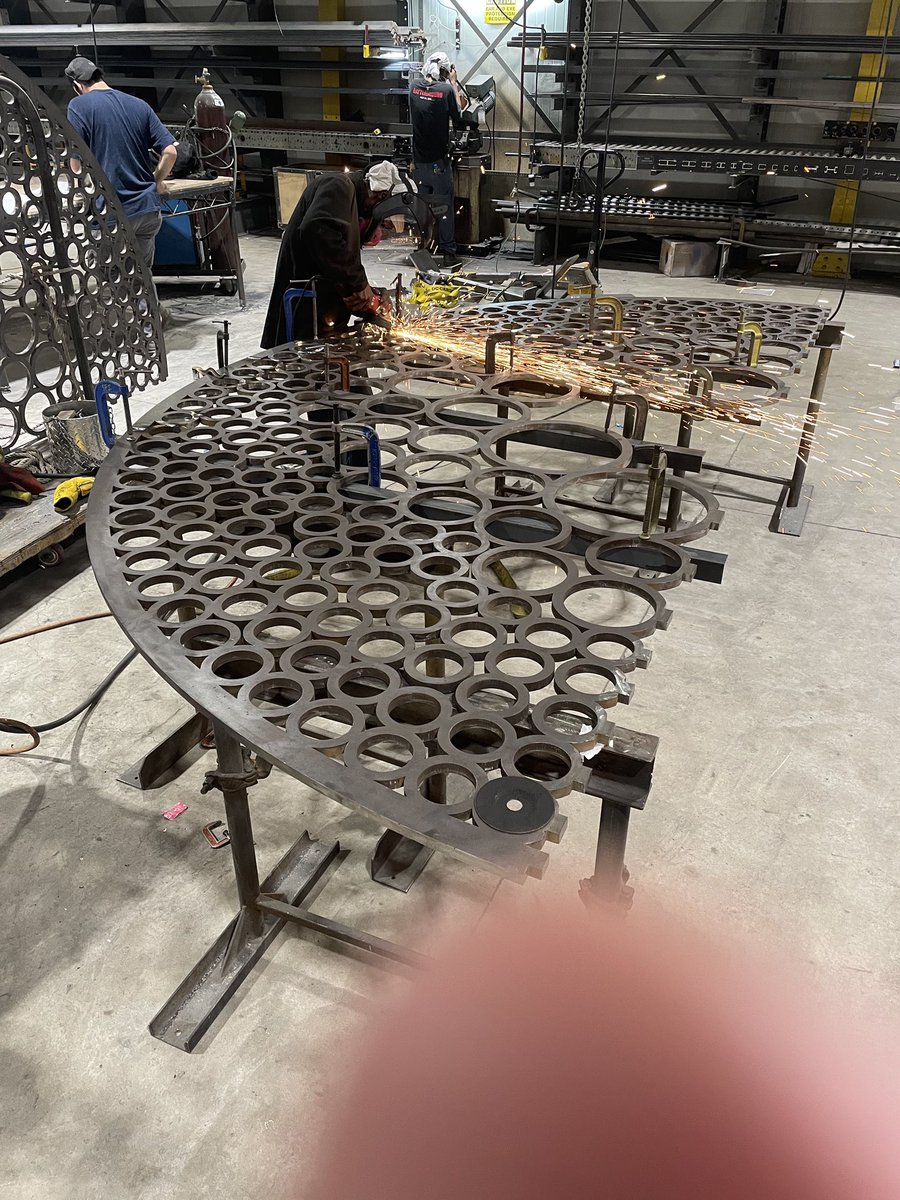 SarahLangsam's tweet photo. This #flashbackfriday I’m sharing more photos from the making of Township of @millburntwp’s September 11th memorial by @ShowFab. Come out and see the finished product tomorrow at the installation’s official unveiling at 11am in Crescent Park, Short Hills, NJ https://t.co/NaEsRXC7DW