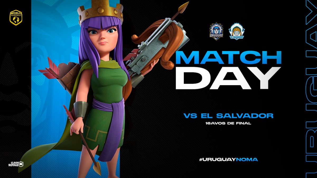 ¡𝐉𝐔𝐄𝐆𝐀 𝐋𝐀 𝐂𝐄𝐋𝐄𝐒𝐓𝐄!

Si, también juega la celeste del CR 😅. Disputaremos el pase a octavos de final, esperamos un gran encuentro y notable rendimiento de nuestros charrúas.

🏆 <a href="/WorldLeagueCR/">World Royale League</a>
🆚️ <a href="/ElSalvador_CR/">Selección de El Salvador CR</a>
⏰ 21:30HS 🇺🇾

¡A dejar todo!

#UruguayNoma 🔵