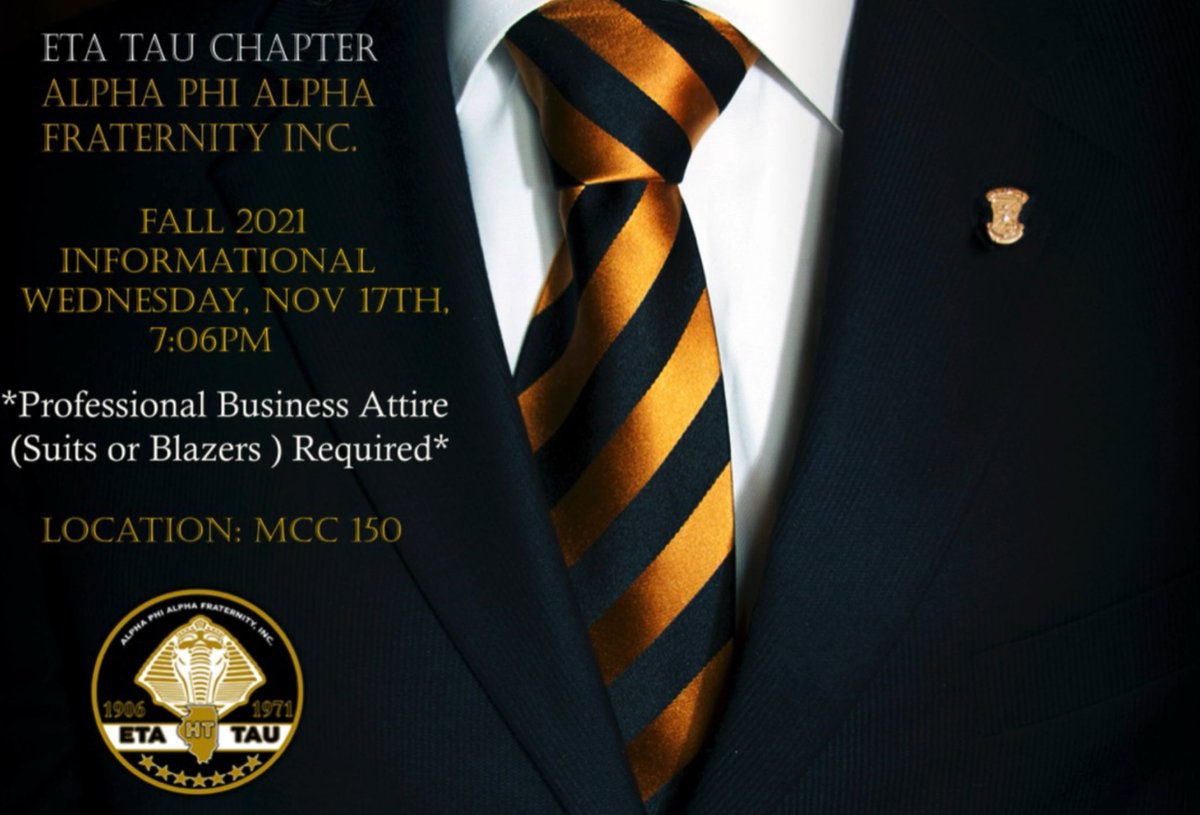 ETA_TAU1906's tweet image. Come out Wednesday and learn how to become a member of Alpha Phi Alpha Fraternity Inc.🤙🏽. Blazers and ties are REQUIRED‼️ #FirstOfAll #ISU21 #ISU22 #ISU23 #ISU24 #ISU25