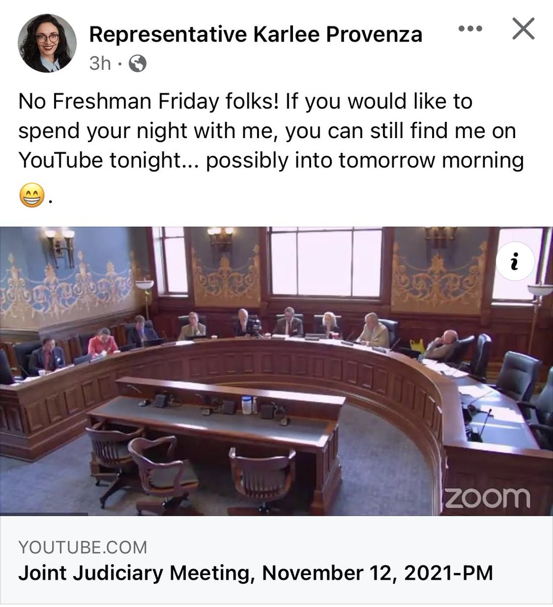 WyoLegDems's tweet photo. Friday (11/12) live is canceled. https://t.co/Cfckohib97