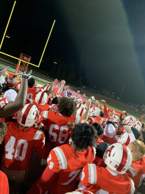 AHSTigersSports's tweet photo. Don’t know if it is worth 1000 words, but these pictures are worth 100 wins! Congratulations to Coach Andy Dyer on his 100th win as head coach at Archer High School! @willhammock @GDPfootball @GPBsports @scoreatlanta https://t.co/m4S039u7e7