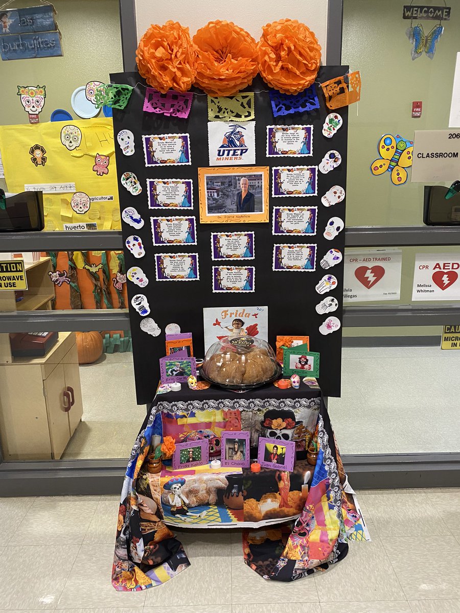 angelical7's tweet photo. Late post but better late than never: YPK Burbujitas Día de los Muertos altar and learning about cultural traditions #prek https://t.co/1aug75F5Yl