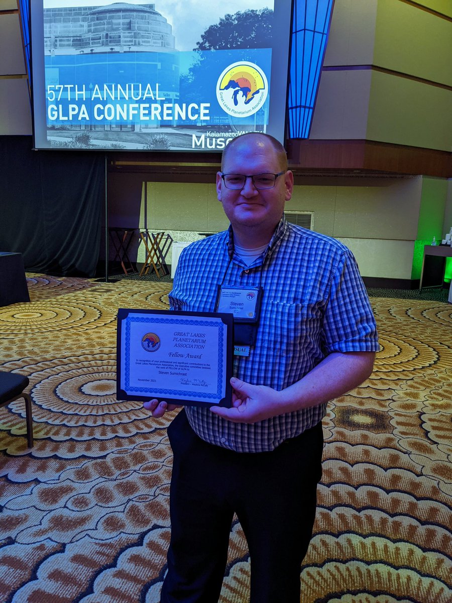 ssumichrast's tweet photo. A global pandemic may have delayed it, but got my @GLPAsocial fellow award tonight. 😎 https://t.co/MqRiUS0QDN