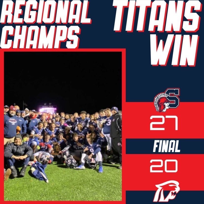 SHSTitansfball's tweet photo. 2️⃣0️⃣2️⃣1️⃣ 
R E G I O N A L  C H A M P S 🏈!!!! #Faith #Family #Toughness 💙🤟 https://t.co/OuEkdplX50