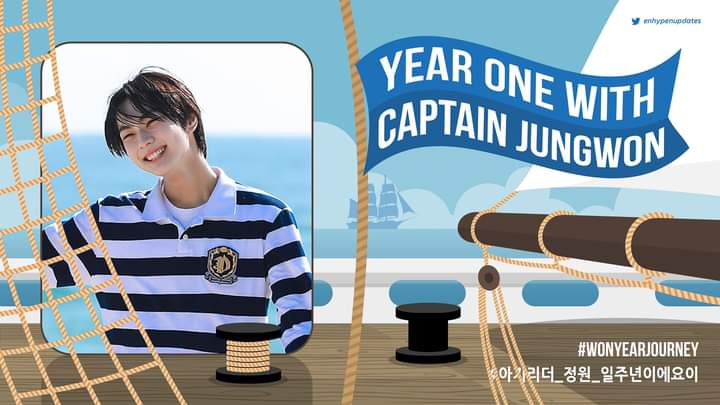 _taegyu_bear's tweet photo. A year ago, Jungwon was introduced as ENHYPEN's leader. We are proud to be witnessing your growth leading the 4th Gen Hot Icon Group. We love you! 🤍✨

YEAR ONE WITH CAPTAIN JUNGWON
#WonYearJourney #아기리더_정원_일주년이에요이  #LeaderYang https://t.co/4pSSn1rBHa
