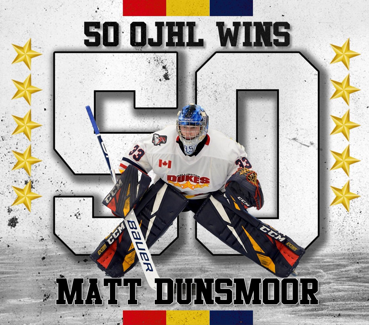 Wellington Dukes (@ojhldukes) on Twitter photo Congrats to <a href="/MatthewDunsmoor/">Matthew Dunsmoor</a> who with a 50 save victory over the <a href="/OJHLGoldenHawks/">Trenton Golden Hawks</a> recorded his 50th career <a href="/OJHLOfficial/">OJHL</a> win!
(📷 Shawn Muir/OJHL Images) Congrats to <a href="/MatthewDunsmoor/">Matthew Dunsmoor</a> who with a 50 save victory over the <a href="/OJHLGoldenHawks/">Trenton Golden Hawks</a> recorded his 50th career <a href="/OJHLOfficial/">OJHL</a> win!
(📷 Shawn Muir/OJHL Images)