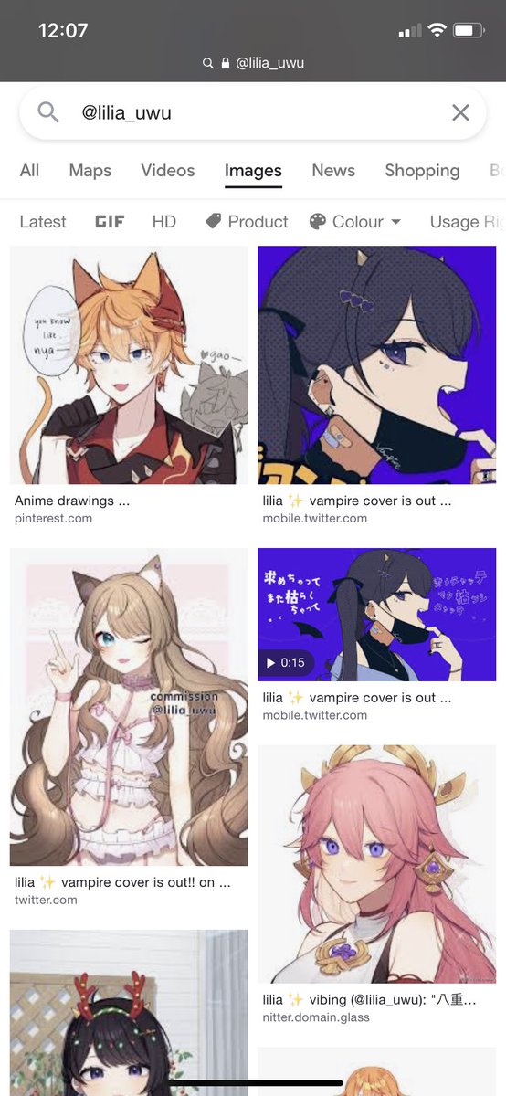 #自分のツイッターIDでGoogle画像検索して表示された結果をスクリーンショット撮影して晒せ
NOT THE WAY MY CHILDE ART GOT REPOSTED IN PINTEREST 😭😭 atleast they credited 💝
