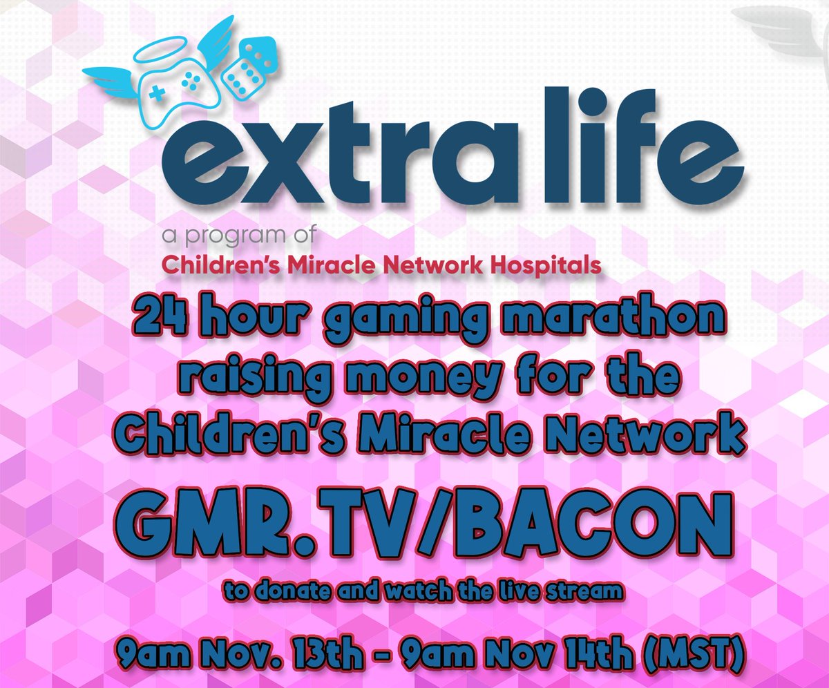 Bacon_Games's tweet photo. @ExtraLife4Kids 2021! 
24h gameathon!
Come hang out with us while we perform challenges at each donation goal and raise money for the @StolleryKids hospital that fixed my heart!
https://t.co/SGBdtkobTf for links to donate, more info and tune in live!
#ExtraLife4Kids #stollerykids https://t.co/VHXdKyrs74