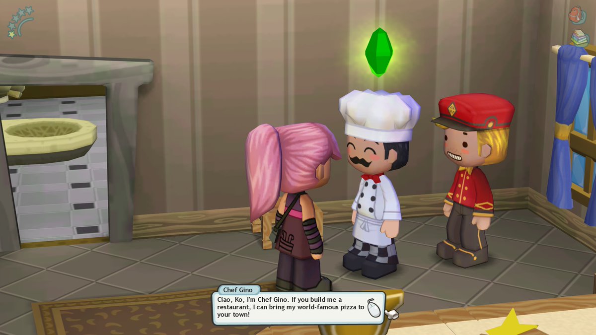TownOfFolderol's tweet photo. Met Gino, who asked for an Italian style restaurant! I tried my best to make sure he had the best kitchen to make the best pizzas, and a comfortable living space to relax when the restaurant is closed
#MySims #ChefGino #EAGames https://t.co/xSUW8TZrQs