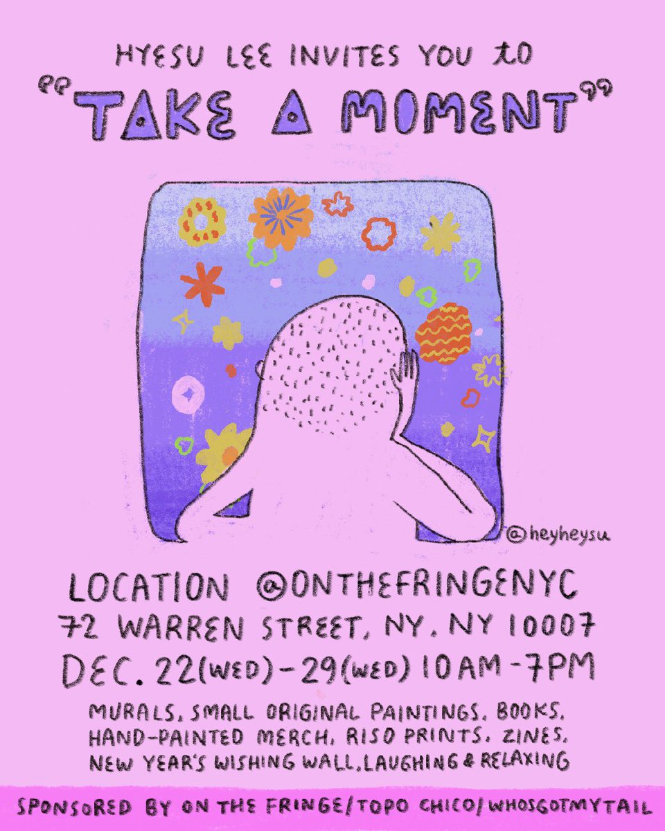 🌸SAVE THE DATE🌸 I’m having a solo show in Dec. plz swing by to say hi! 😊