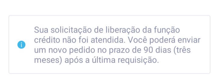 deeriicky's tweet image. Fiz um cartão inter pq precisava de mais limite no nubank e não tinha, aí os cara negaram a liberação da função crédito kkkk, cartão bom pra krl, hein kkk(90 dias pra pedir solicitação de novo)...