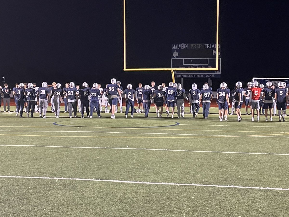 MalvernPrepFB's tweet photo. Bittersweet evening…The final practice for the 2021 season.  Best of luck to these 28 young men! You will be missed 🤍 https://t.co/b2jbAU7Au2