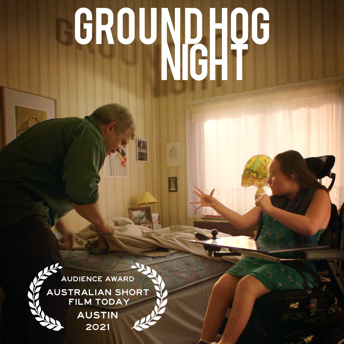 .<a href="/GenevieveClay/">Genevieve Clay-Smith</a>'s and #RawleyReynolds' #GroundhogNight won our 2021 Austin Audience Award at @AustinFilm, with #JaneCho's #TheEgg as runner-up!