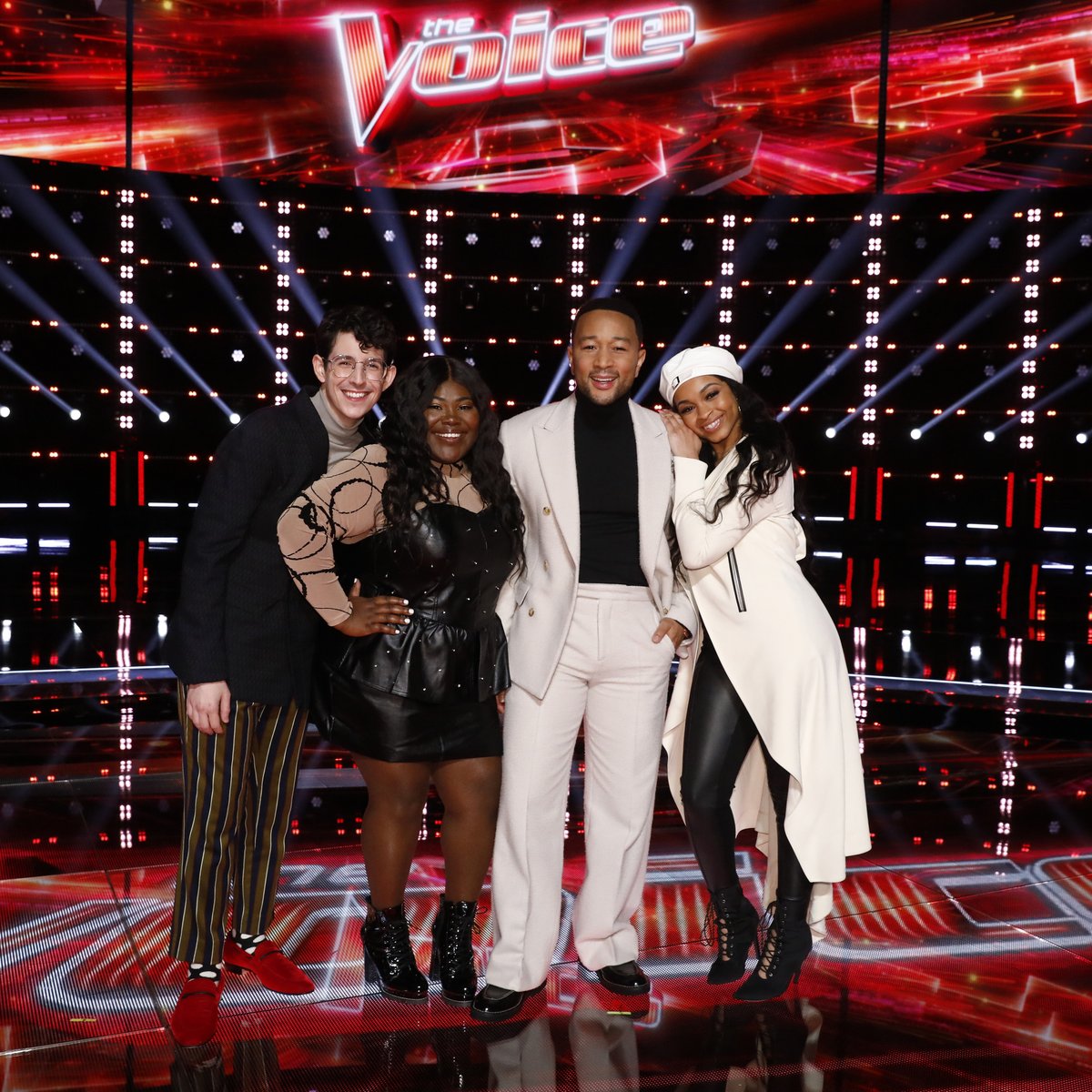 NBCTheVoice's tweet photo. Could not be more excited to see the #VoiceTop13 take the stage. 🔥🔥🔥 https://t.co/wTjQqnZVLx