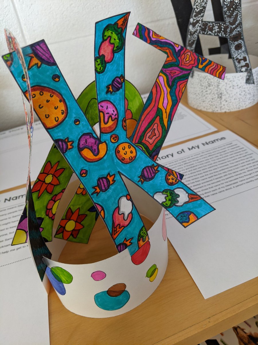 mrspclass's tweet photo. Part of our identity project...Story of my Name and name sculptures. https://t.co/zvGyzwGYTp