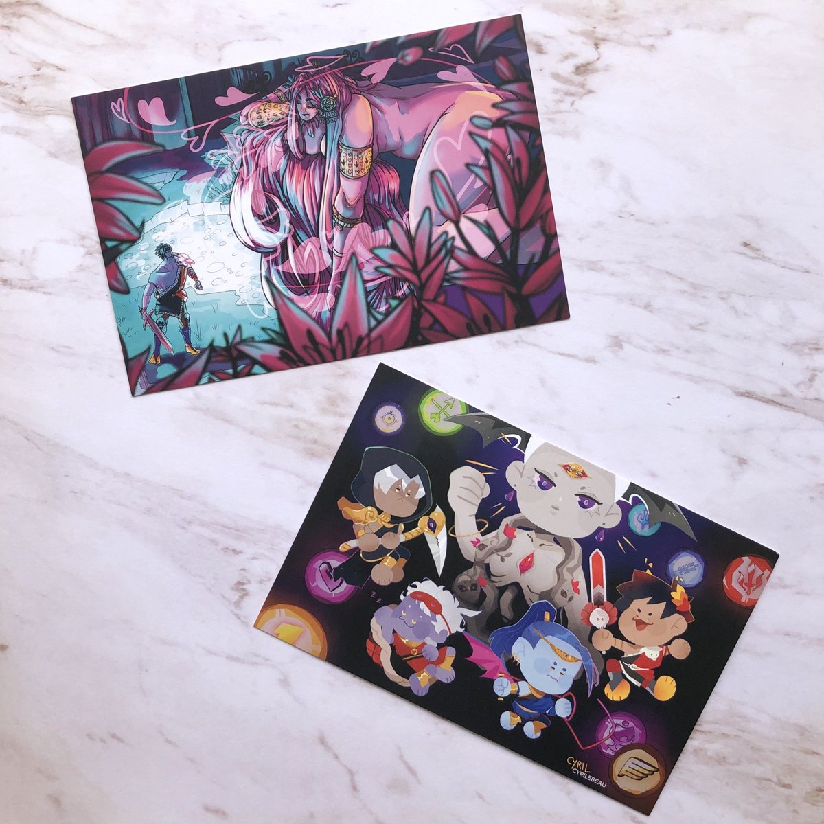 hadeszine's tweet photo. Production Update! 🌟 #HadesGame 
Our zines are being shipped to us very slowly by boat, and are scheduled to arrive in early December.

🩸Arrived: postcards, die cut stickers, charms, washi tape
🩸In production: enamel pin, notepad, and standee
🩸In transit: Sticker sheets https://t.co/81RYLYEQ1r