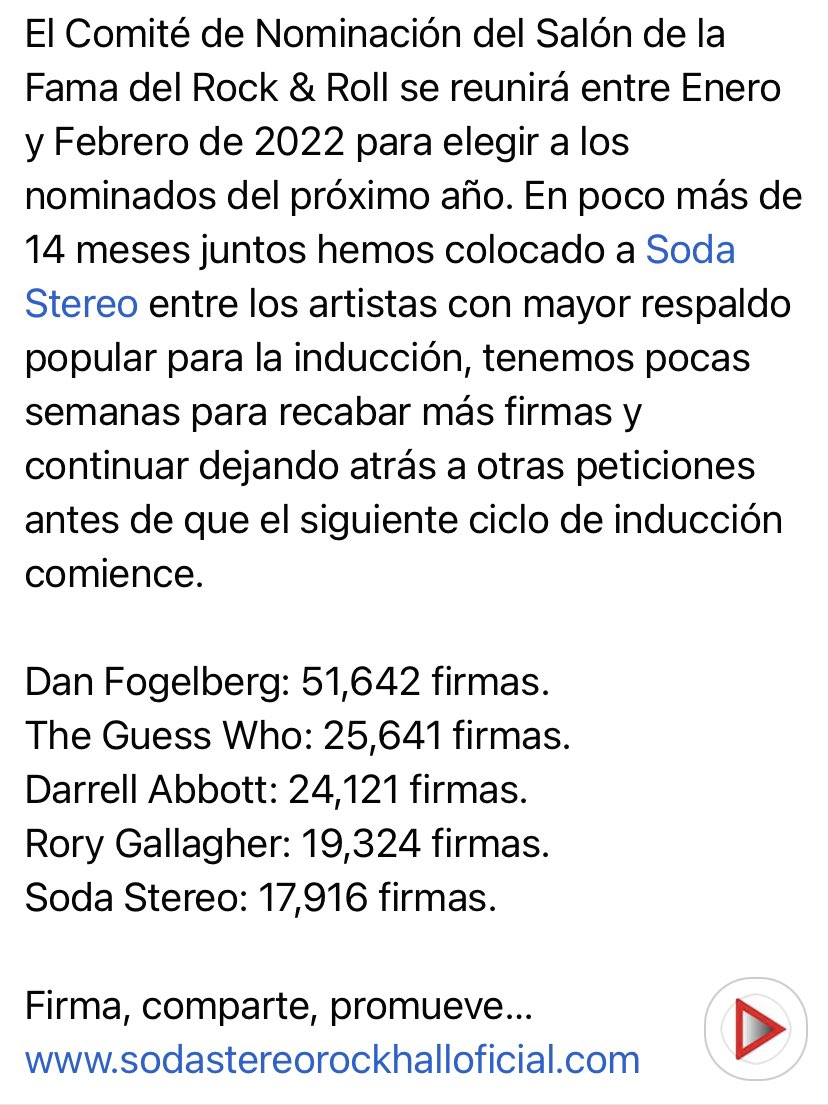 SodaSt_rockhall's tweet photo. Nos queda poco tiempo para el proceso 2022.        Por @sodastereo, por el rock en Español, por Iberoamérica…                   Firma, comparte, promueve: https://t.co/xGVq1Yyk3H https://t.co/eu3i4VAufk