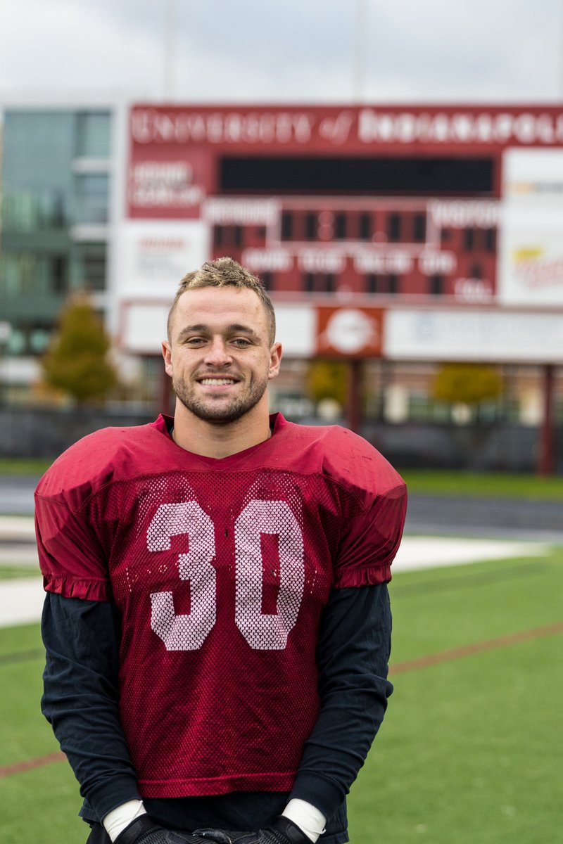 UIndyFB's tweet photo. Thank you Senior @gavinbane for your hard work and dedication to @UIndyFB #WorkWins https://t.co/ueEmVLYgCW