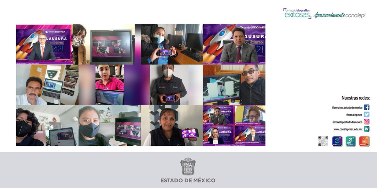 ConalepAtlaco's tweet photo. Participamos en las actividades y seguimos la clausura de la #ExpoTalento2021 #DespegandoIdeas, evento en el que a través de la plataforma interactiva conocimos más de 100 proyectos de innovación tecnológica y sustentabilidad.
@Conalep_Edomex
#ApasionadamenteCONALEP https://t.co/1p98pYCVTz