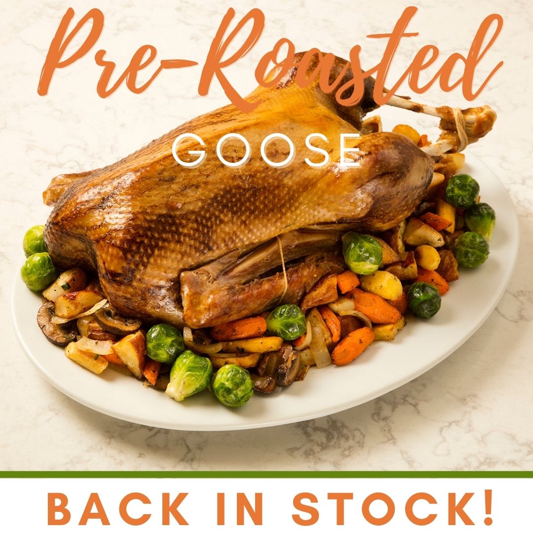 Roast_Goose's tweet photo. Our Pre-Roasted Geese are back in stock!  
They are selling quickly, so get yours today.  
https://t.co/pBKOV6uLNQ
 #geese #gogoose  #roastedgoose #preroastgoose #roastgoose #Thanksgiving #Holidays #geeseofinstagram #goose https://t.co/0E3Kouj6iA