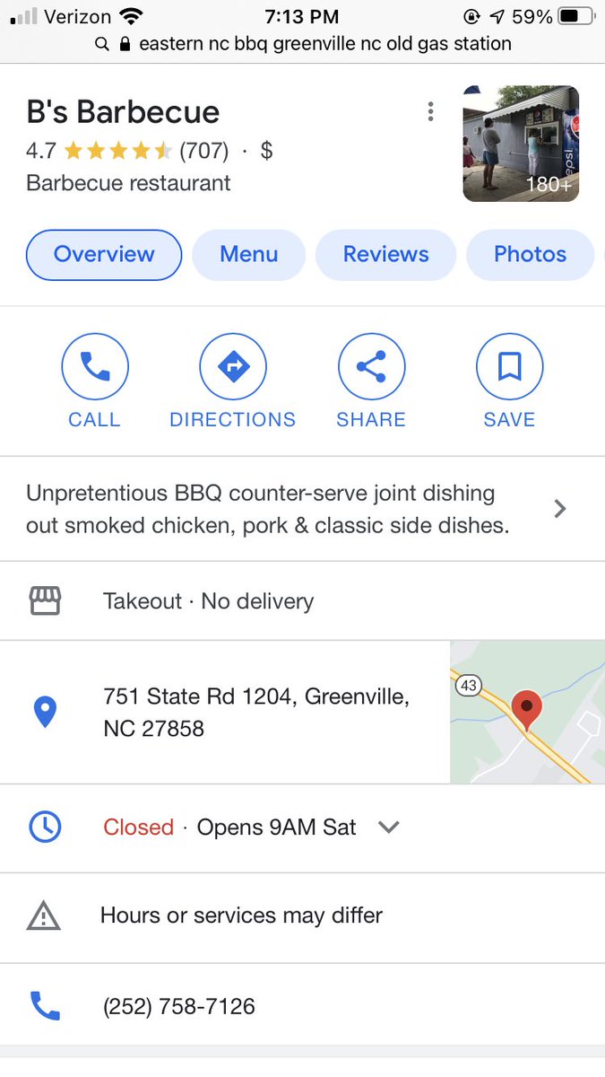 yardchicken_2's tweet photo. @Roadfood123 @jenabean75 @mishacollins Eastern NC style BBQ in Greenville, NC. Go to B’s Barbecue-just be sure to go early- the food sells out quickly!!
#Roadfood #vinegarbasedbbq https://t.co/Oggl5SqocN