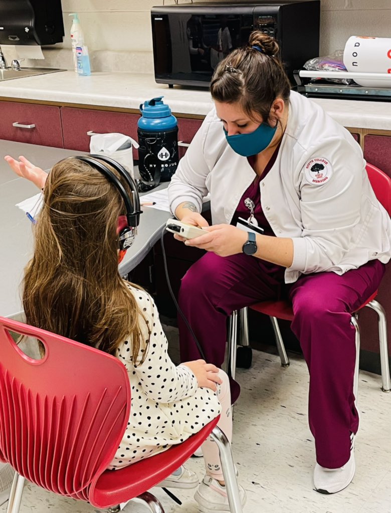 What a great health screening day we had today.  A big thank you shout out to our <a href="/southcollegeTN/">South College</a>.  We loved on the Kindergarten, second, and forth graders.  Checked their vision, hearing, height, weight, and blood pressure. 💗
