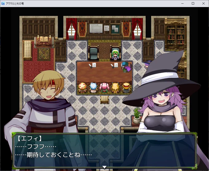 少し変わり者のアルラウネが主人公の8人の魔物娘と1人の人間がPTMの王道RPGを制作中です画像は新しく描いたサブキャラの立ち絵と敵グラの蜂娘あと伝説の武器の間(仮)#スーパーゲ制デー #アウラルと光の竜 