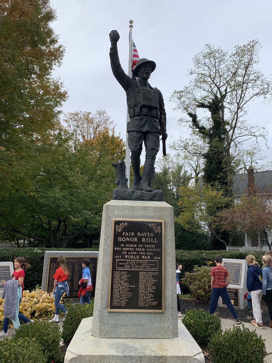 SchwartzSickles's tweet photo. A visit to Memorial Park on a very special day. Fair Haven truly is a wonderful community! #veteransday #fhleads https://t.co/tH8oO8mto5