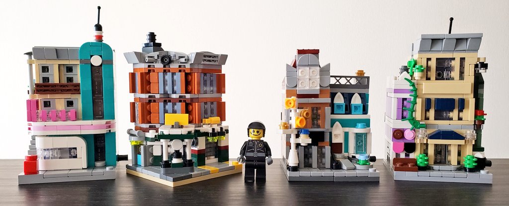 hayauma_lego's tweet image. 8×8サイズの街角のガレージ完成

使用パーツ数的には警察署と同じくらい多いけど、DarkOrangeやSandBludを使っているのでパーツ単価は高かった💦

次はにぎやかな街角と銀行を作成予定😁

#LEGO #レゴ #CreatorExpert #set10264 #set10230 #MiniModulars #afol