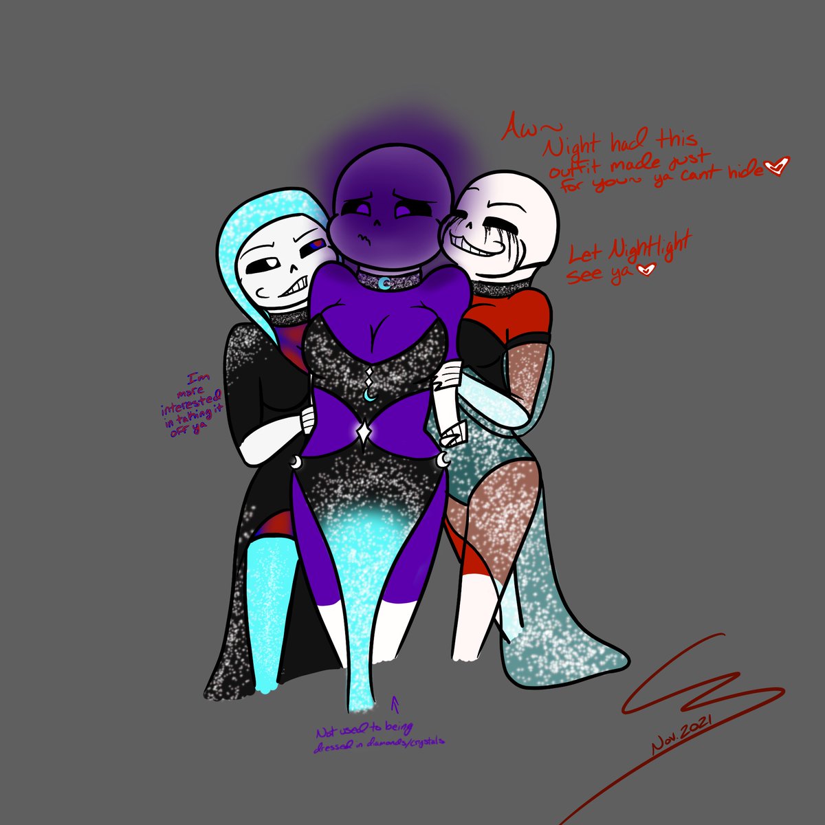 An Ink Sans and Lust Sans fusion based on my head cannons : r/Undertale