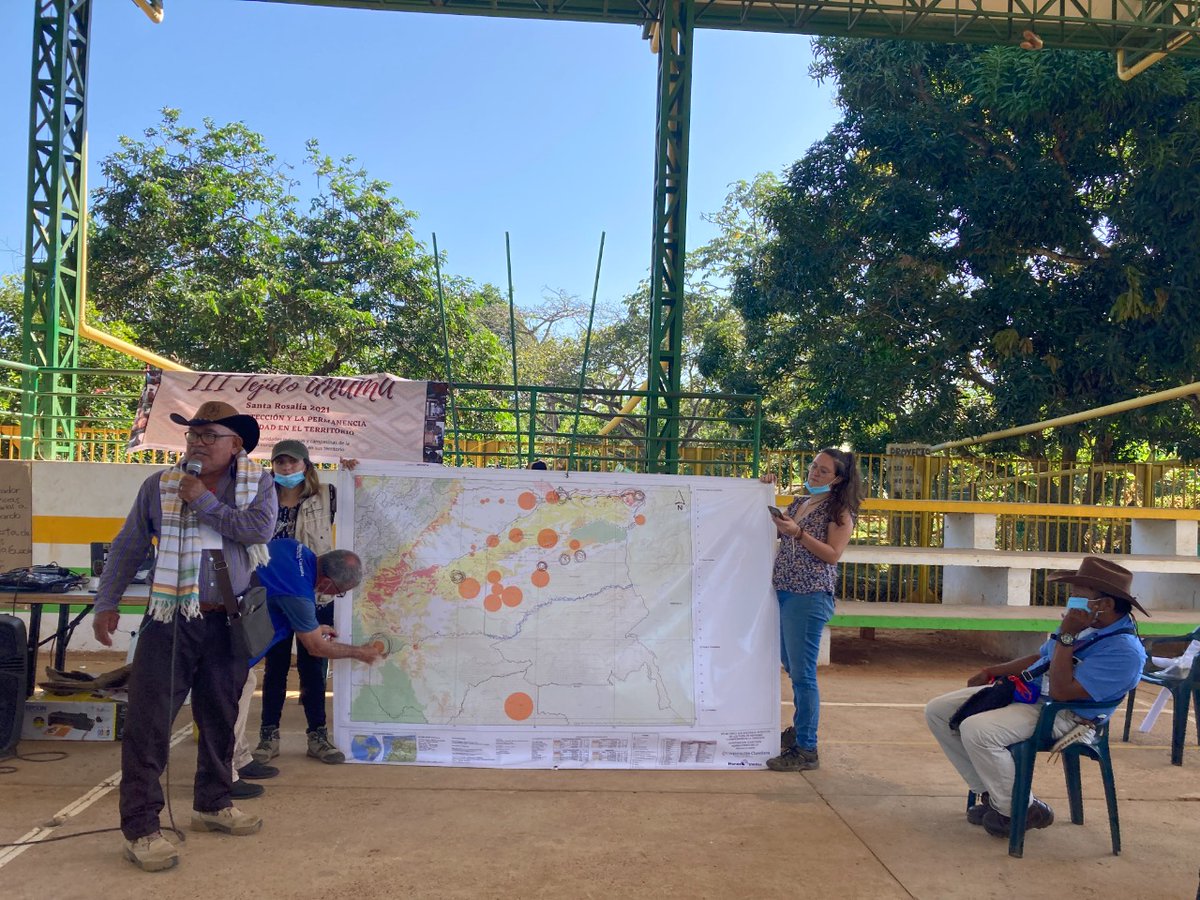 CNTI_Indigena's tweet photo. 🟡🟢🔵 #ODTPIComunica| El Obsevatorio de Derechos Tertitoriales de los Pueblos Indígenas-#CNTI acompañamos el III encuentro #Unuma en Santa Rosalía, Vichada, donde participaron varios Pueblos Indígenas y comunidades campesinas de la región de la Orinoquía. https://t.co/VczTe1d7y4