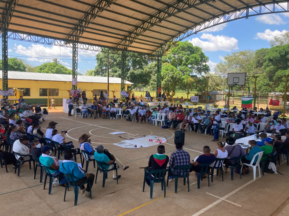 CNTI_Indigena's tweet photo. 🟡🟢🔵 #ODTPIComunica| El Obsevatorio de Derechos Tertitoriales de los Pueblos Indígenas-#CNTI acompañamos el III encuentro #Unuma en Santa Rosalía, Vichada, donde participaron varios Pueblos Indígenas y comunidades campesinas de la región de la Orinoquía. https://t.co/VczTe1d7y4