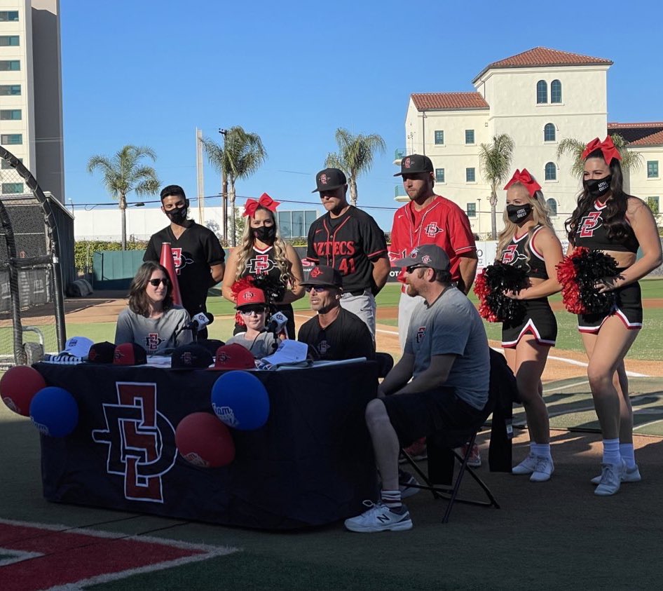 .<a href="/AztecBaseball/">San Diego State Baseball</a> signs a new addition to the Mesa for the next 2 years, 10-year old, Nathaniel Wolpoff, from Team IMPACT. Story to come ✍️