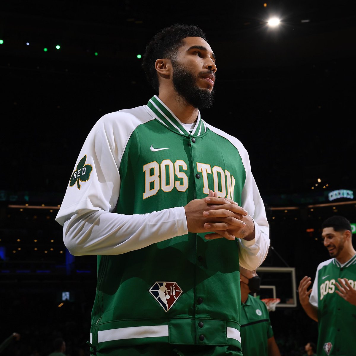 celtics's tweet photo. new warmups 🔥🔥🔥 https://t.co/OB7nxW0dkp
