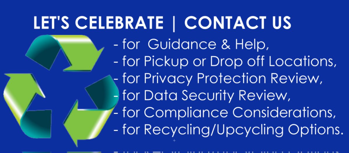 glafconsulting's tweet image. America Recycles Day is on Monday November 15th!

Let us Celebrate!

Let&apos;s #RecycleEveryDay with a
#SecurityMINDSET
#PrivacyMINDSET
#INNOVATION #COMPLIANCE
#AmericanRecyclesDAY
#RecyclesEVERYDAY