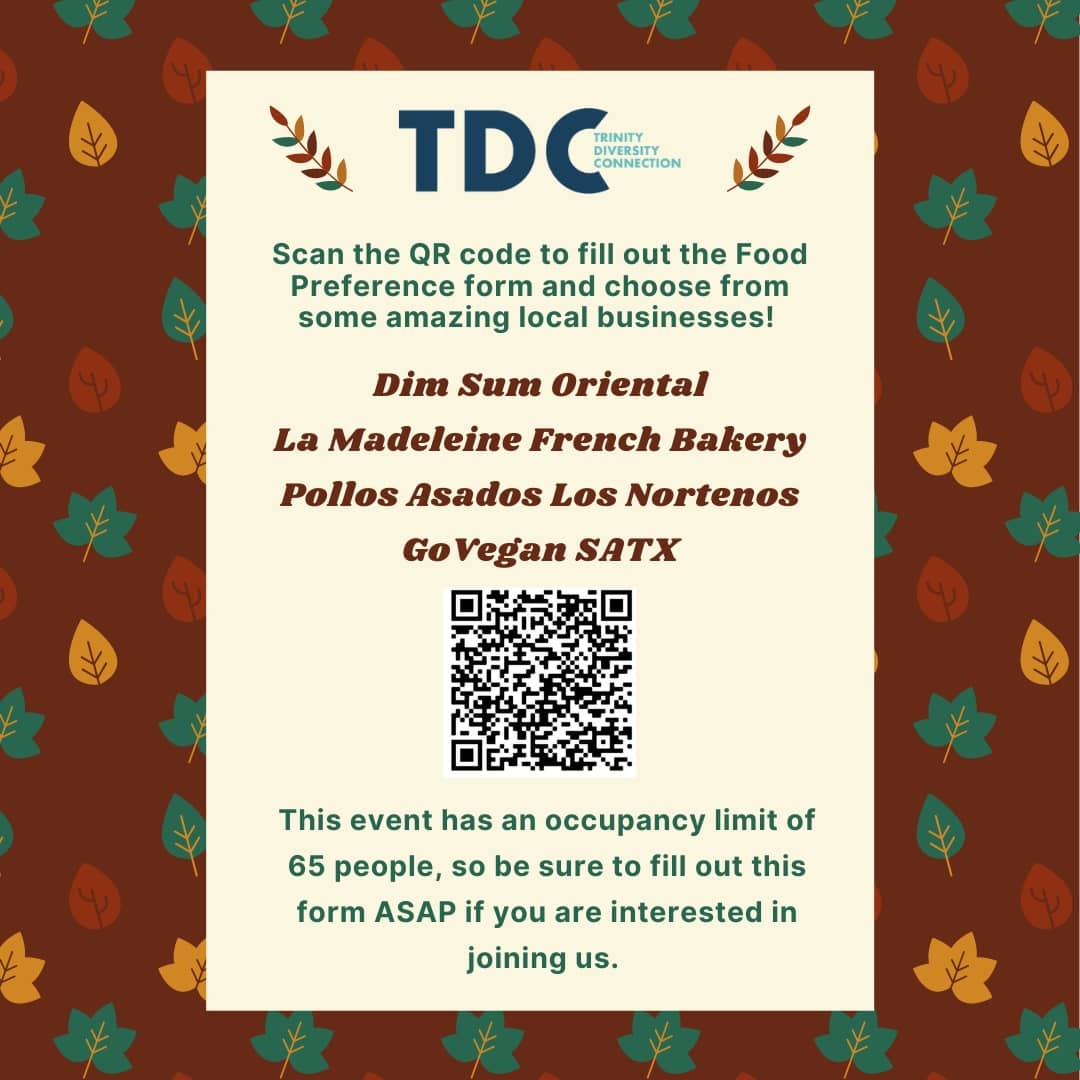 trinityutdc's tweet image. It's that time again 🦃❕Join us on Nov. 19th from 6-7:30 pm for our annual Friendsgiving event! We will have a wide selection of food, activities, and giveaways! The link to register is in our bio. 🚨Only the first 65 people to sign up will have a spot. Don't wait too long.