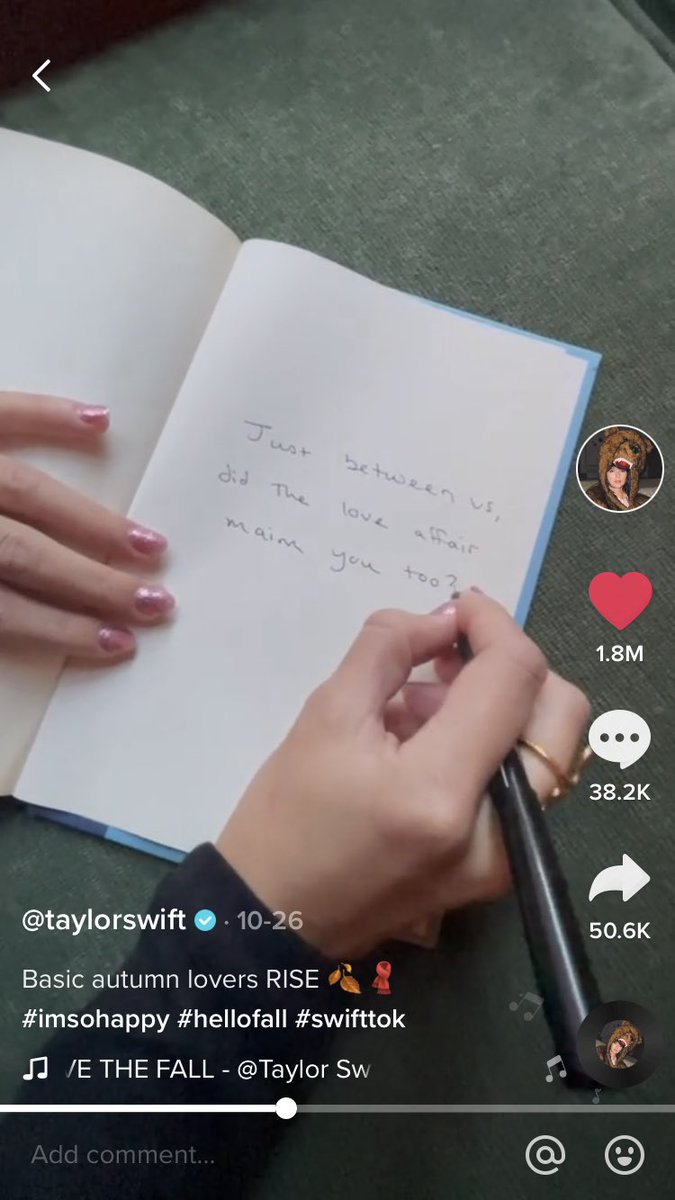taylorIovestay's tweet photo. @taylorswift13 bestie this is why we have trust issues 😭 #AllTooWellTheShortFilm https://t.co/k41jGkyoWA