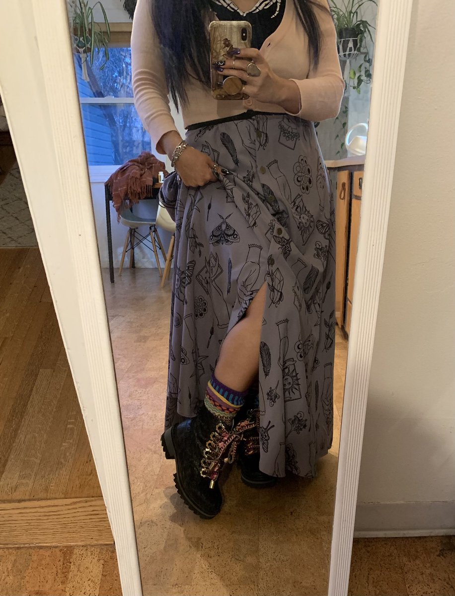 Pastel goth today. I LOVE this skirt.