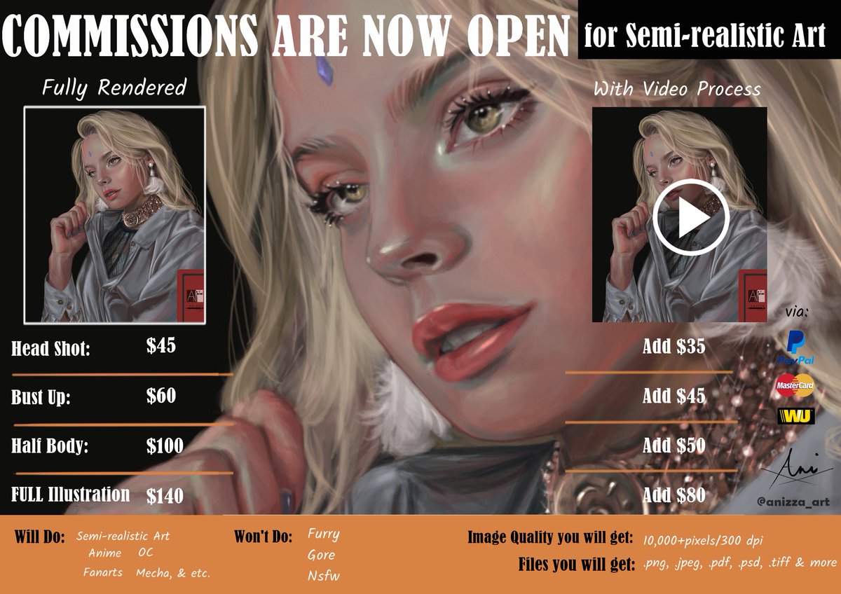Anizza_arts's tweet photo. Hi Guys. I'm open for ART 𝘾𝙊𝙈𝙈𝙄𝙎𝙎𝙄𝙊𝙉.
Drop a dm if you're interested 💜
Retweets are appreciated ❤
Price is absolutely negotiable still!😍🔓❤
(More samples during inquiry)
#commissionsopen #Commission #arttwt #ArtistOnTwitter https://t.co/mi38aWSMxN