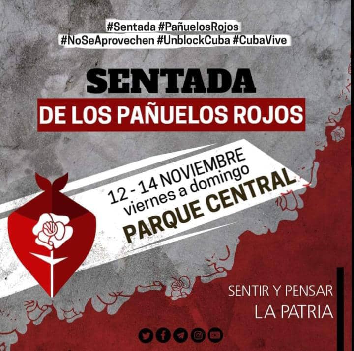 UJC_ICRT's tweet photo. Apoyamos todos el sentir y en pensar LA PATRIA 
#Sentada #PanuelosRojos #CubaVive #NoSeAprobechen 
@IcrtCuba @BuroIcrt https://t.co/cHkyu0c1OM