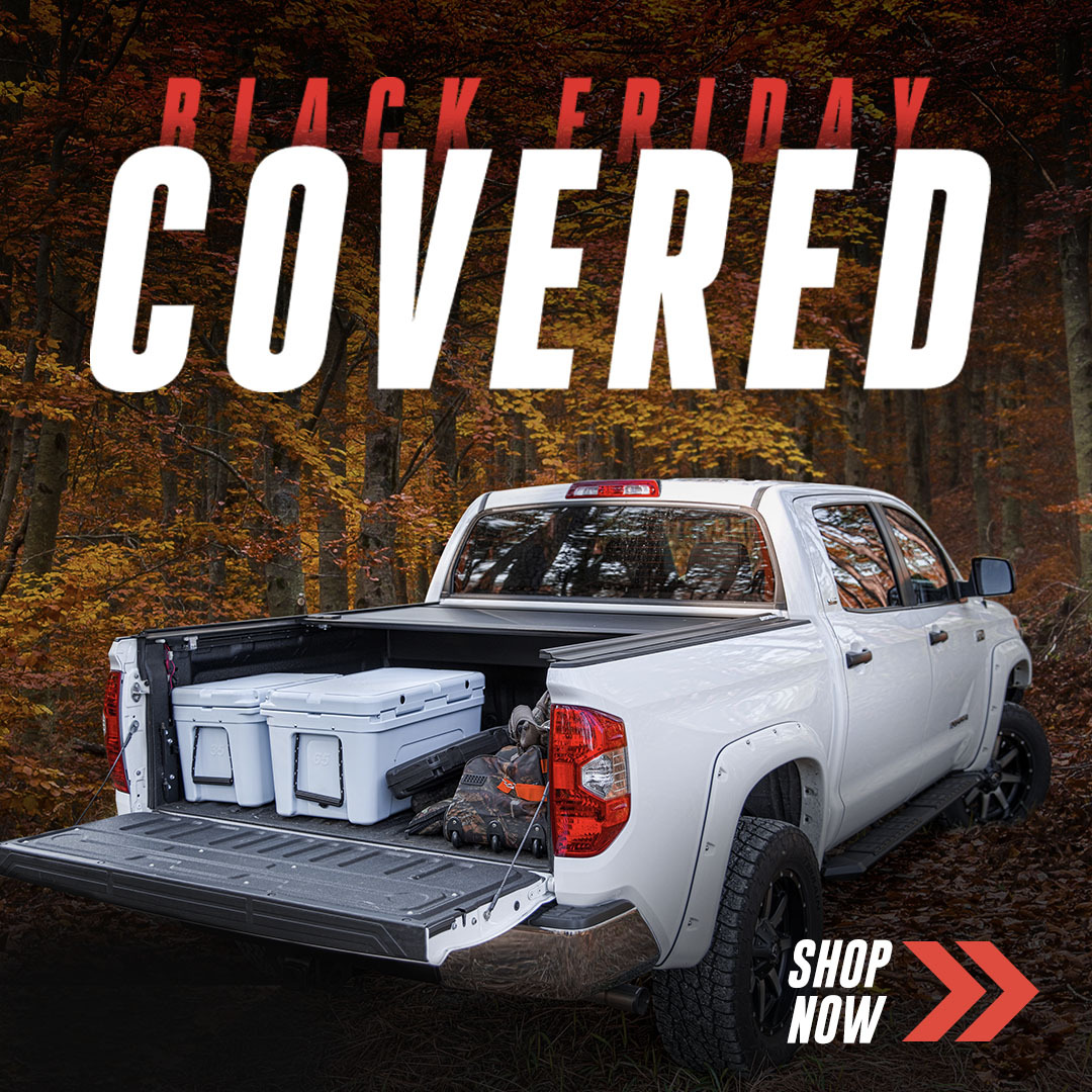 TonneauWorld's tweet photo. This Black Friday we've got you covered! Shop one-piece to hard folding covers all with the same bed access and security that you love. Peek the deals today at https://t.co/AMs9f23thu. 🔒 https://t.co/Gf3cqXoHd0