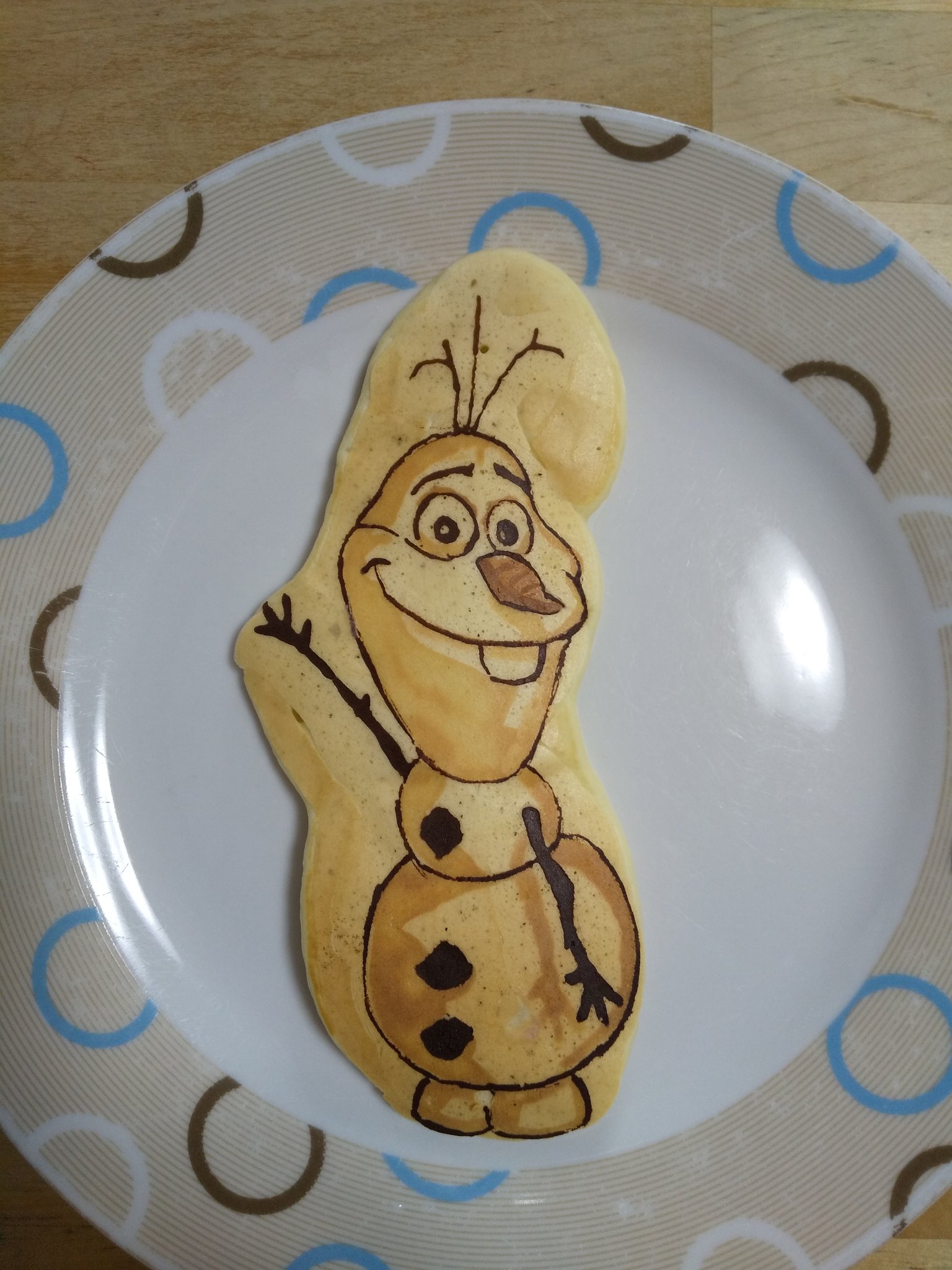 のぽのぽ パンケーキ オラフ Pancake Olaf 昨日も でやってましたね アナ雪 アナと雪の女王 ディズニー ディズニープリンセス パンケーキアート ホットケーキアート ホットケーキ パンケーキ フードアート Pancakeart Pancakes 模写
