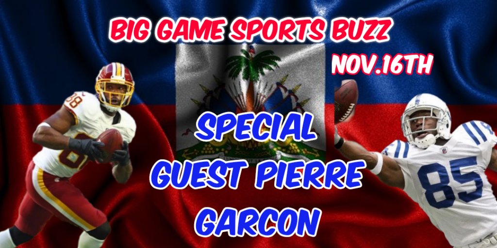 JCann97's tweet photo. Former @Colts @49ers &amp; @WashingtonNFL WR @PierreGarcon is gonna join @bgsportsbuzz to talk #football #NFL and #socks. Yep you gonna have to tune in for this one.
#49erfans #coltsfans #WFTfans #BGSB #BigGameSportsBuzz https://t.co/Zlfoz2eWTf