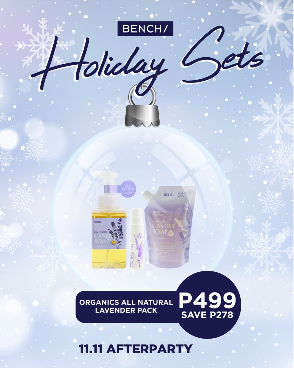 benchtm's tweet photo. Find the perfect gift for your secret santa โ save up to P206 while youโre at it! ๐ Shop our skincare, makeup, and #BENCHEverydayEssentials Holiday Sets only at Lazada's After Party Sale: https://t.co/BGvYcQTnPEโ๏ธ https://t.co/jncrvcTEOk