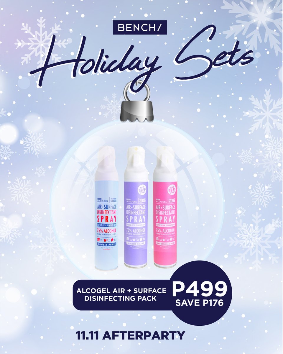 benchtm's tweet photo. Find the perfect gift for your secret santa โ save up to P206 while youโre at it! ๐ Shop our skincare, makeup, and #BENCHEverydayEssentials Holiday Sets only at Lazada's After Party Sale: https://t.co/BGvYcQTnPEโ๏ธ https://t.co/jncrvcTEOk