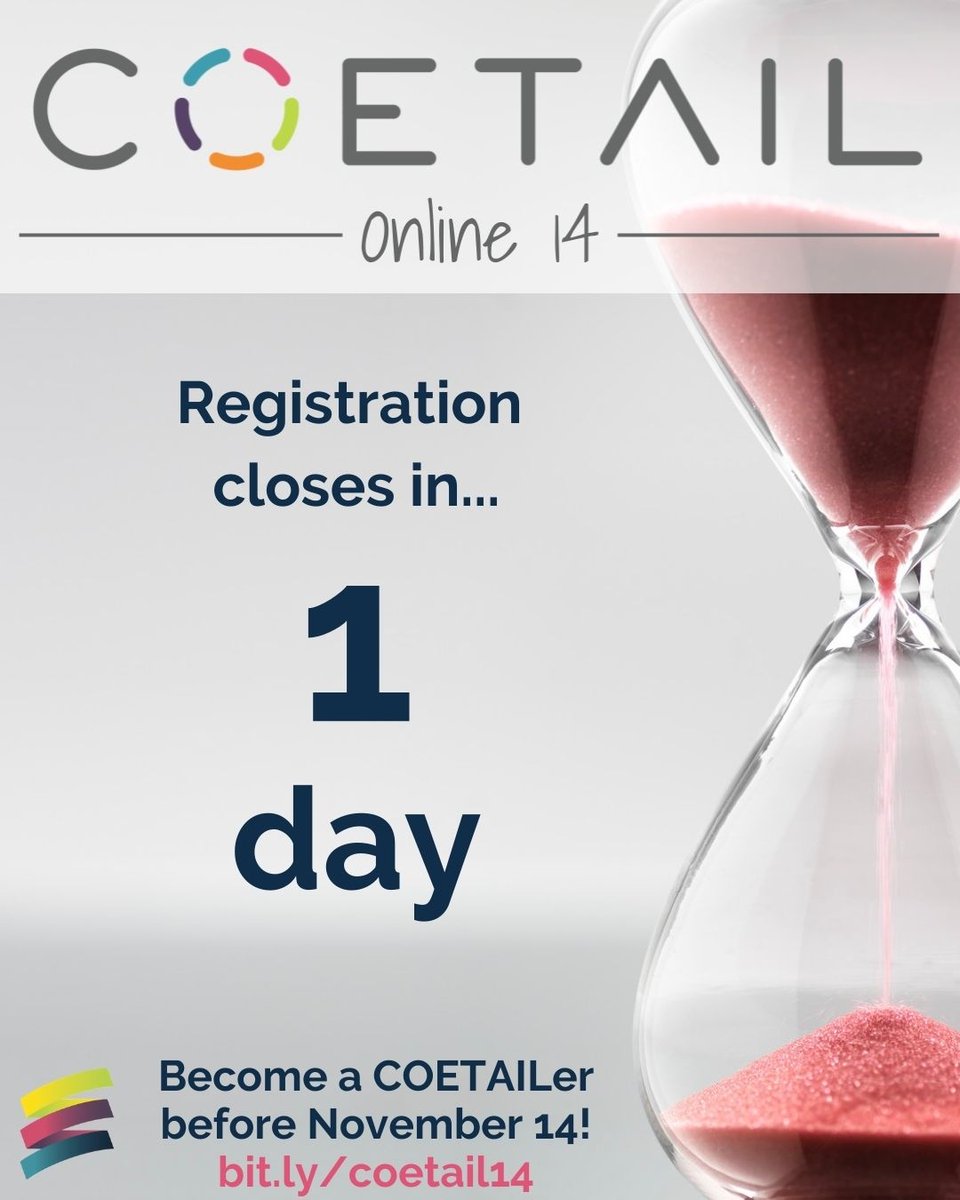 COETAIL's tweet image. Is this the year you join the #COETAIL community?!

Learn more: bit.ly/coetail14

#EduroLearning #edchat #edtech #profdev #asiaed #africaed #edchatmena #aussieed #etcoaches #pypchat #mypchat #edchateu #edchatie #techcoach #edutwitter