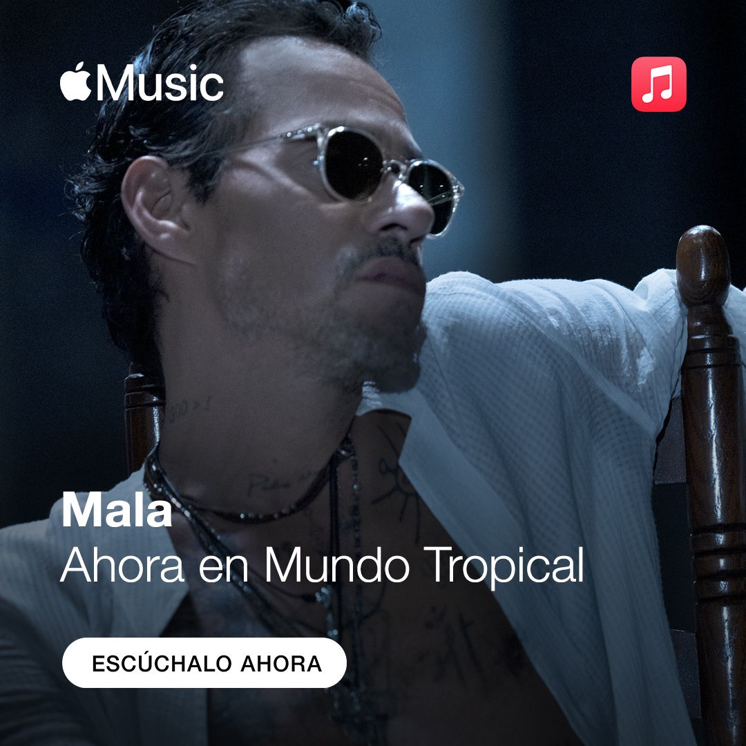 MarcAnthony's tweet photo. MALA en #MundoTropical @AppleMusic 

https://t.co/lqW2hA6jvi https://t.co/R1oPhNc90L